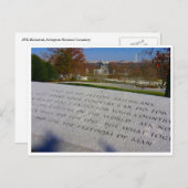 JFK記念碑アーリントン ポストカード (正面/裏面)