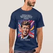 JFK ジョン・F・ケネディ 名言 モチベーション 刺激 Tシャツ (正面)