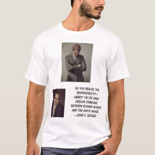 jfk、ニクソン、リチャード、theresponsiを…実現します tシャツ
