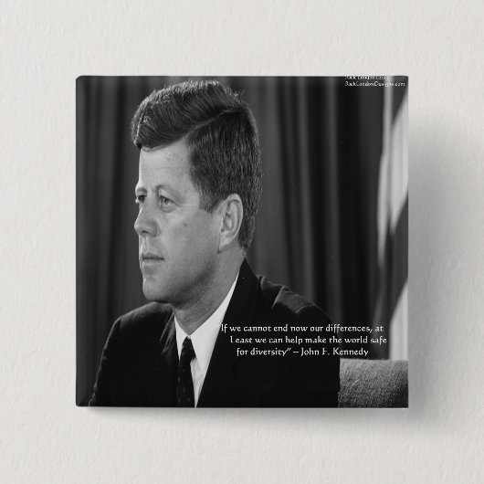 JFK 多様性 引用 缶バッジ (正面)