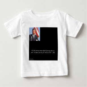JFK 富める者も貧しい者も救う名言 ベビーTシャツ