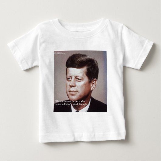 JFK 屋根を修理せよ 名言 ベビーTシャツ (正面)