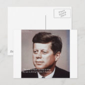 JFK 屋根を修理せよ 名言 ポストカード (正面/裏面)