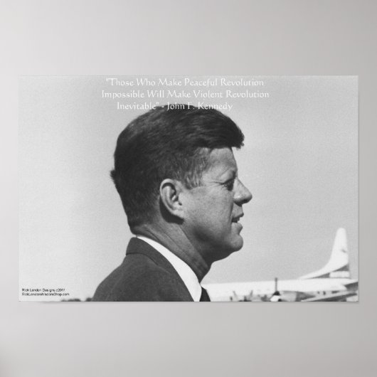 JFK「平和革命」引用ポスター ポスター (正面)