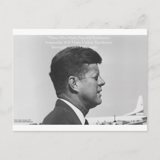 JFK "平和革命" 引用 ギフト カード & Tシャツ (正面)