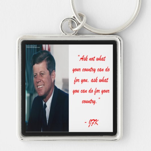 JFK 引用 "故郷に問うな己に" キーホルダー (正面)