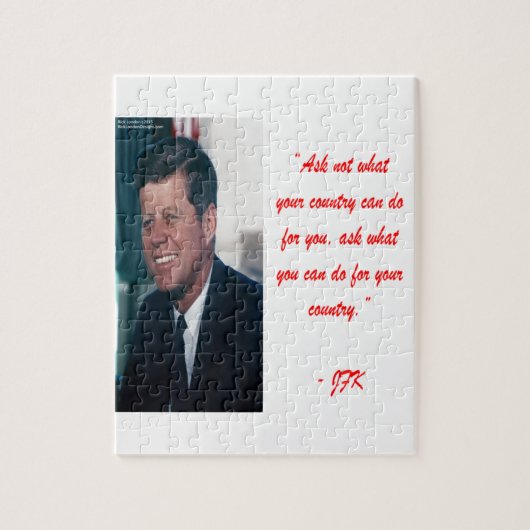 JFK 引用 "故郷に問うな己に" ジグソーパズル (縦)