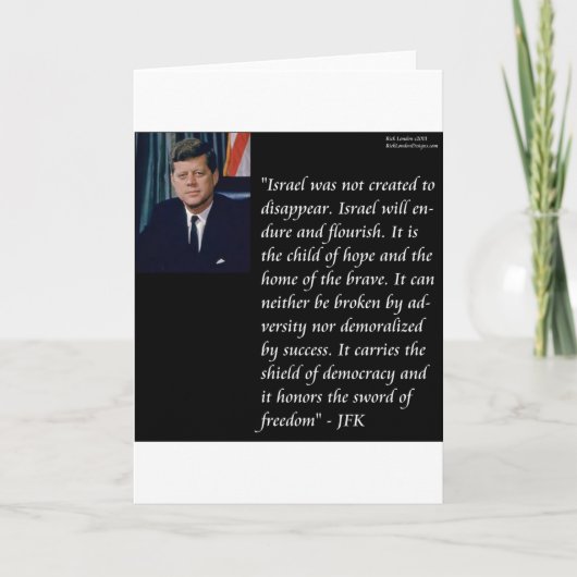 JFK &有名引用文レイスラエル カード (正面)