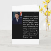 JFK &有名引用文レイスラエル カード (黄色い花)