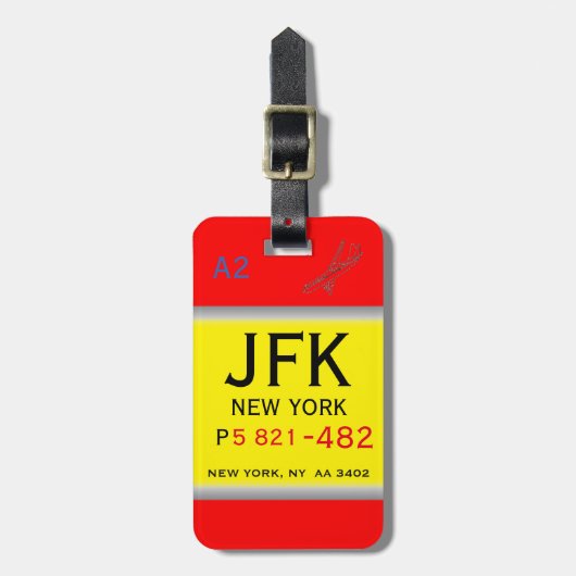 JFK -荷物のラベル ラゲッジタグ (正面縦)