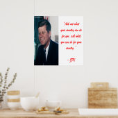 JFK & Ask Not 引用ポスター ポスター (キッチン)