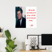 JFK & Ask Not 引用ポスター ポスター (ホームオフィス)