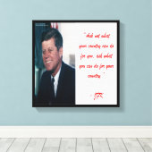 JFK & Ask Not 引用句 キャンバスプリント (インサイチュ (ウッドフロア))