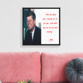 JFK & Ask Not 引用句 キャンバスプリント (インサイチュ (リビング))