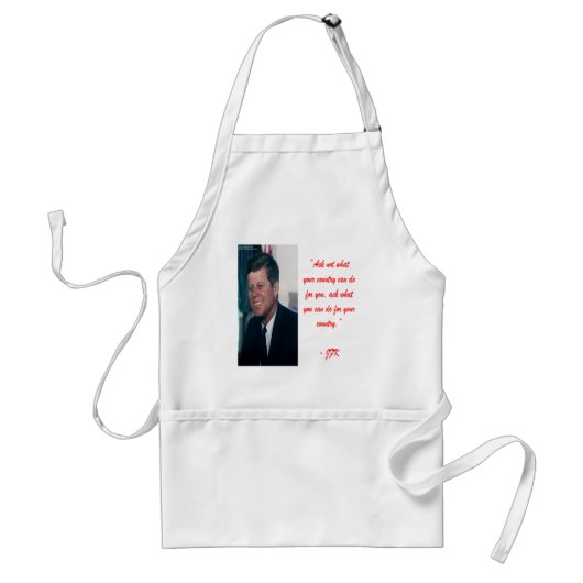 JFK + Ask Not 引用 スタンダードエプロン (正面)