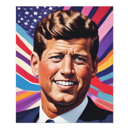 JFK John F. Kennedyインスピレーショやる気を起こさせるン フォトプリント (正面)