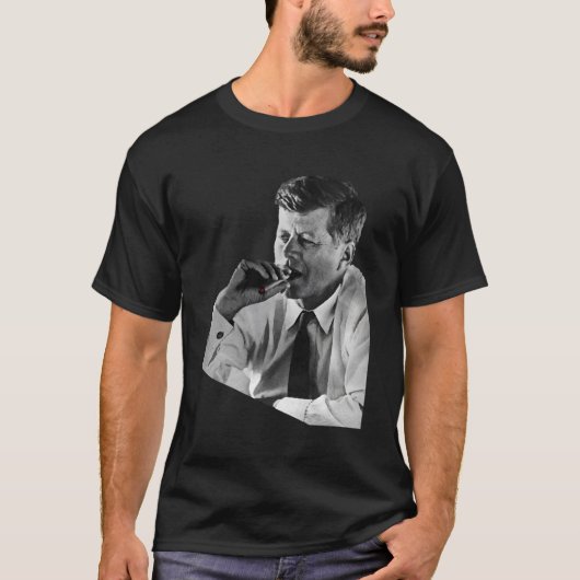 Jfk John F Kennedyシガー喫煙スモーカー Tシャツ (正面)