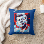 JFK John F. Kennedy引用文インスピレーションやる気を起こさせる クッション (ブランケット)