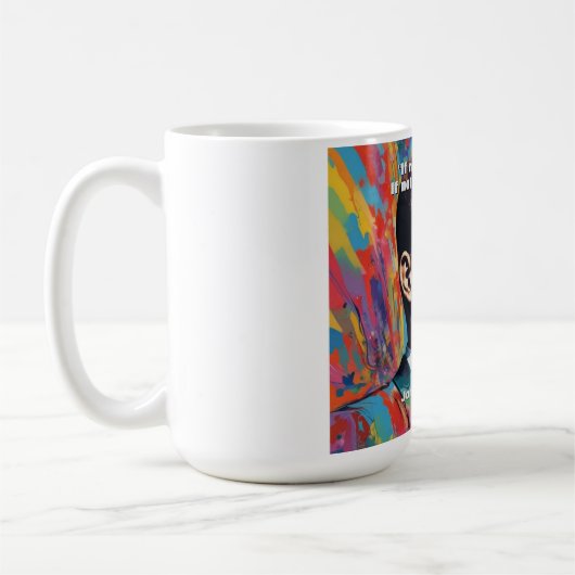 JFK John F. Kennedy引用文インスピレーションやる気を起こさせる コーヒーマグカップ (左)