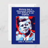 JFK John F. Kennedy引用文インスピレーションやる気を起こさせる シーズンポストカード (正面/裏面)