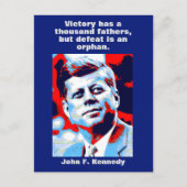 JFK John F. Kennedy引用文インスピレーションやる気を起こさせる シーズンポストカード (正面)