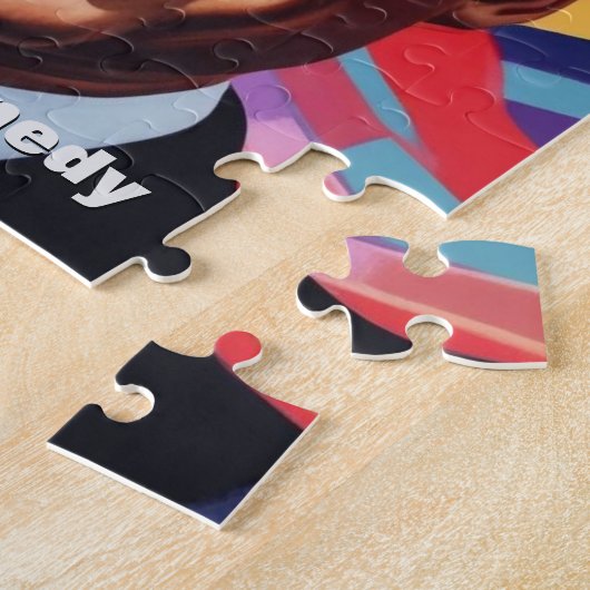 JFK John F. Kennedy引用文インスピレーションやる気を起こさせる ジグソーパズル (側面)