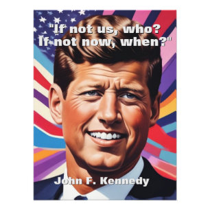 JFK John F. Kennedy引用文インスピレーションやる気を起こさせる フォトプリント