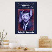 JFK John F. Kennedy引用文インスピレーションやる気を起こさせる ポスター (キッチン)