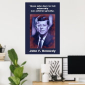 JFK John F. Kennedy引用文インスピレーションやる気を起こさせる ポスター (ホームオフィス)