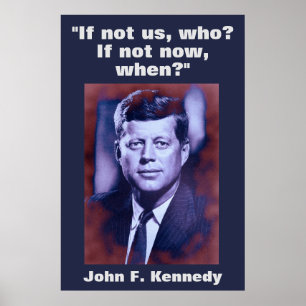 JFK John F. Kennedy引用文インスピレーションやる気を起こさせる ポスター