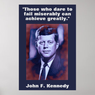 JFK John F. Kennedy引用文インスピレーションやる気を起こさせる ポスター