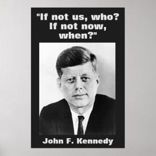 JFK John F. Kennedy引用文インスピレーションやる気を起こさせる ポスター