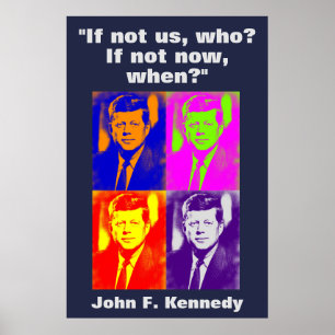 JFK John F. Kennedy引用文インスピレーションやる気を起こさせる ポスター