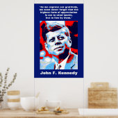 JFK John F. Kennedy引用文インスピレーションやる気を起こさせる ポスター (キッチン)