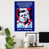 JFK John F. Kennedy引用文インスピレーションやる気を起こさせる ポスター (ホームオフィス)