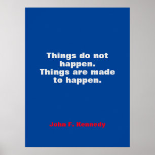 JFK John F. Kennedy引用文インスピレーションやる気を起こさせる ポスター