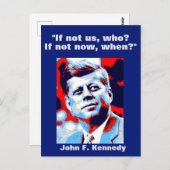 JFK John F. Kennedy引用文インスピレーションやる気を起こさせる ポストカード (正面/裏面)