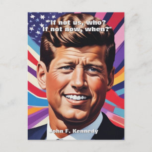 JFK John F. Kennedy引用文インスピレーションやる気を起こさせる ポストカード