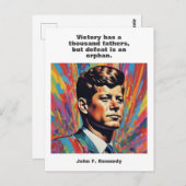 JFK John F. Kennedy引用文インスピレーションやる気を起こさせる ポストカード (正面/裏面)