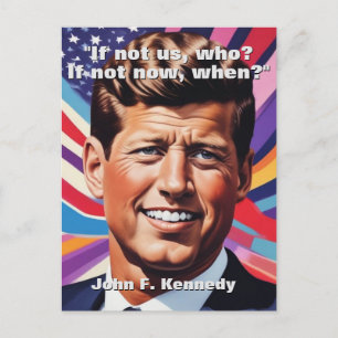 JFK John F. Kennedy引用文インスピレーションやる気を起こさせる ポストカード
