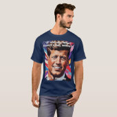 JFK John F. Kennedy引用文インスピレーションやる気を起こさせる Tシャツ (正面フル)
