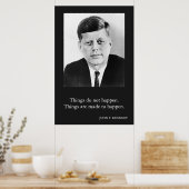 JFK John F. Kennedy引用文 ポスター (キッチン)