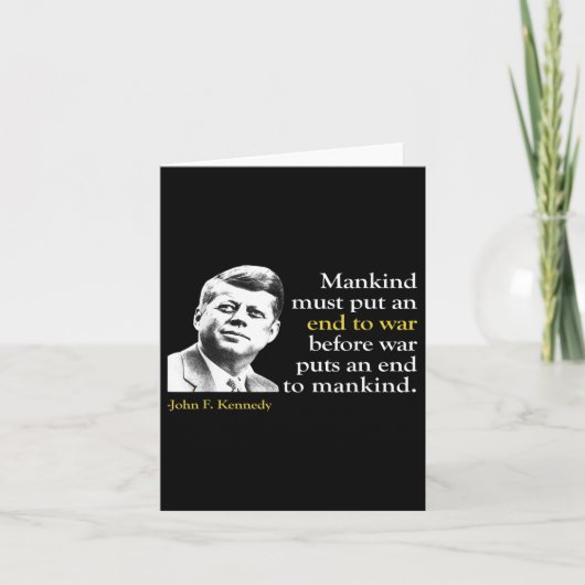 Jfk John F Kennedy終戦引用文 カード (正面)