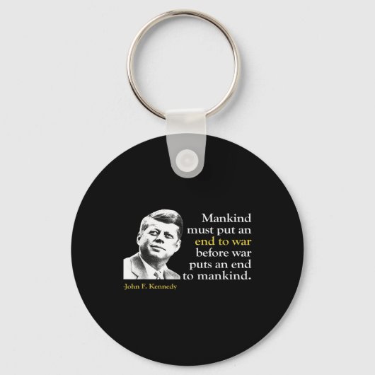Jfk John F Kennedy終戦引用文 キーホルダー (正面)