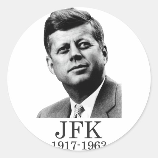 JFK - John F. Kennedy ラウンドシール (正面)