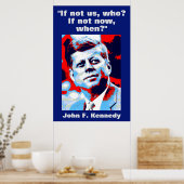 JFK John F. Kennedy Quote Motivational Inspiration ポスター (キッチン)