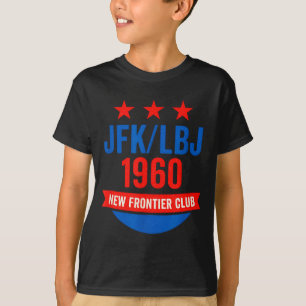JFK LBJ 1960 新たなフロンティア ジョン・F・ケネディ キャンペーン Tシャツ