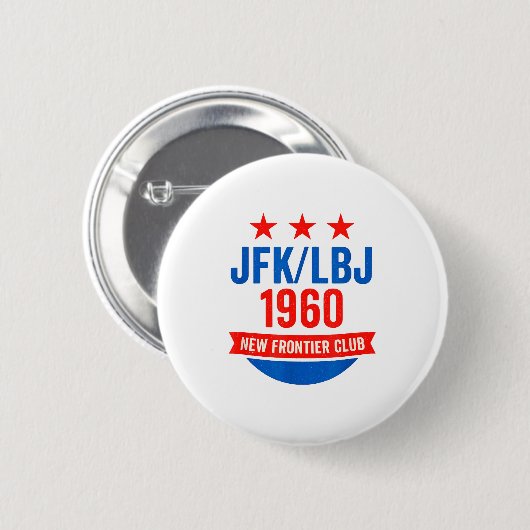 Jfk Lbj 1960 New Frontier John F Kennedy Campaign  缶バッジ (正面&裏面)