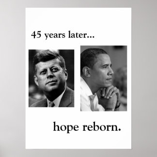 JFK / OBAMA POSTER - HOPE REBORN ポスター
