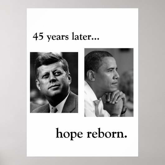 JFK / OBAMA POSTER - HOPE REBORN ポスター (正面)